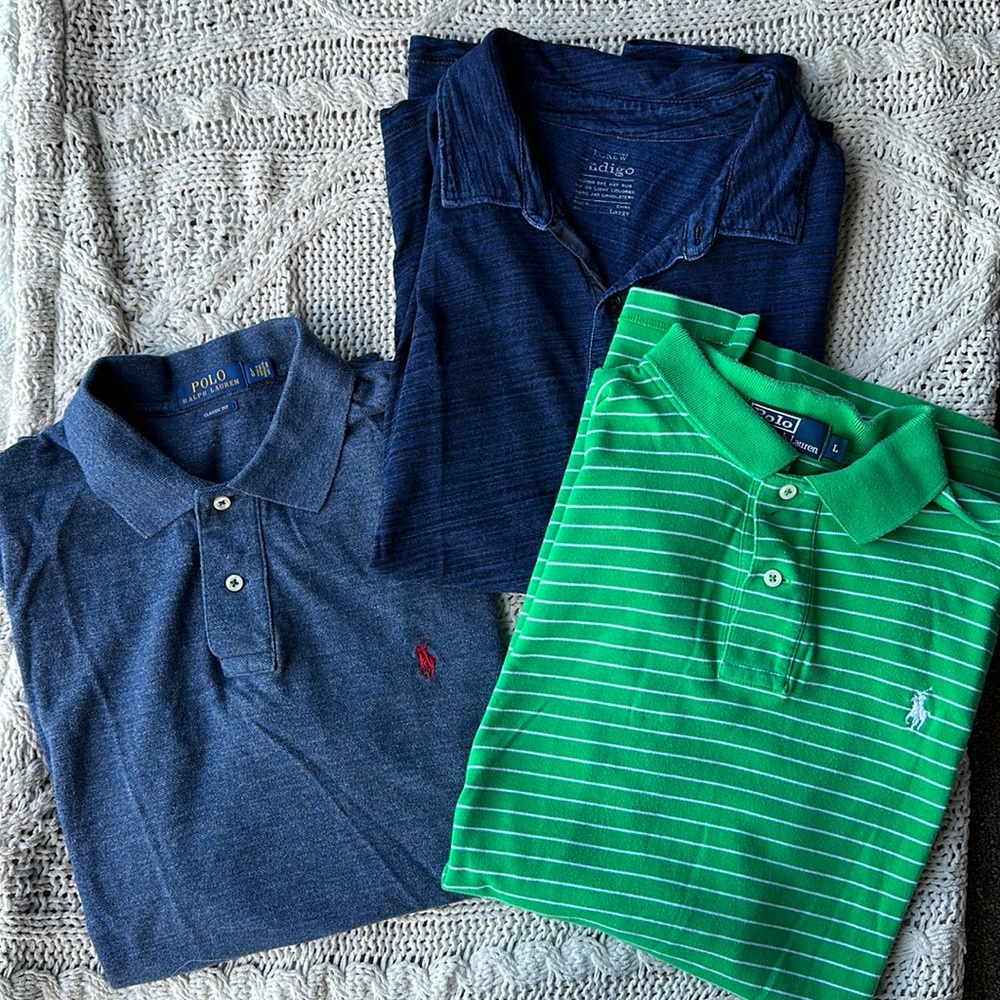 Polo by Ralph Lauren Blue, Green, and Navy Shirts